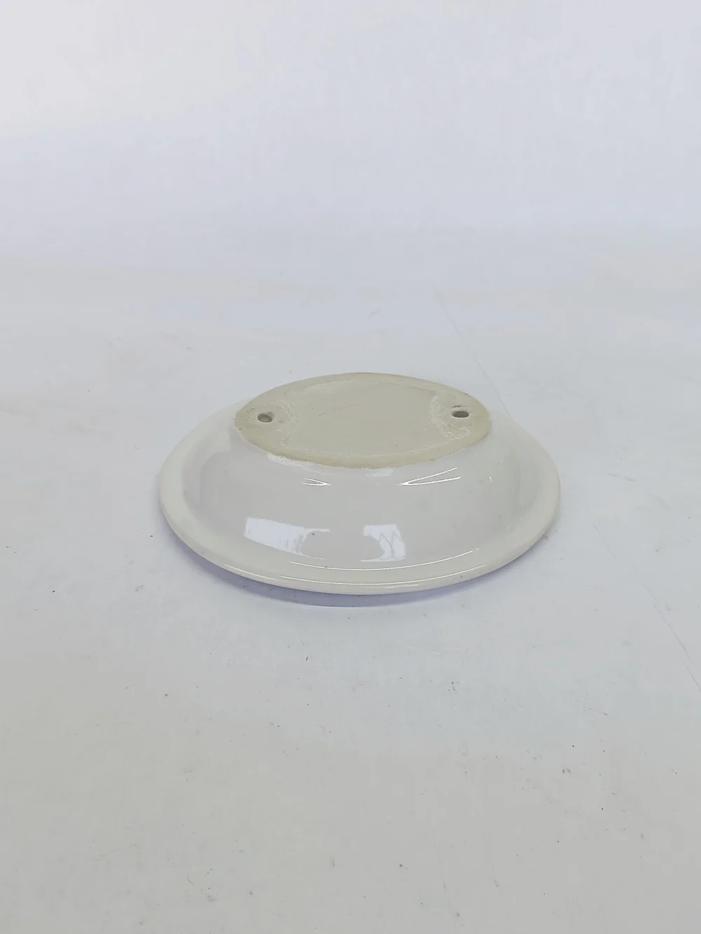 VINTAGE White Oval Ceramic Bathroom Sink Soap Dish 5.5
